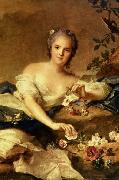 Jean Marc Nattier known as Madame Henriette represented as Flora in oil painting